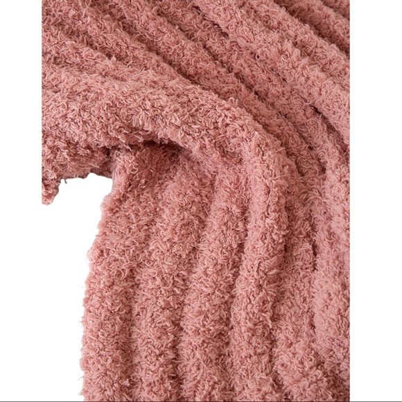 Free people Cloud Blush Pink Ribbed Knit Scarf - Picture 4 of 7